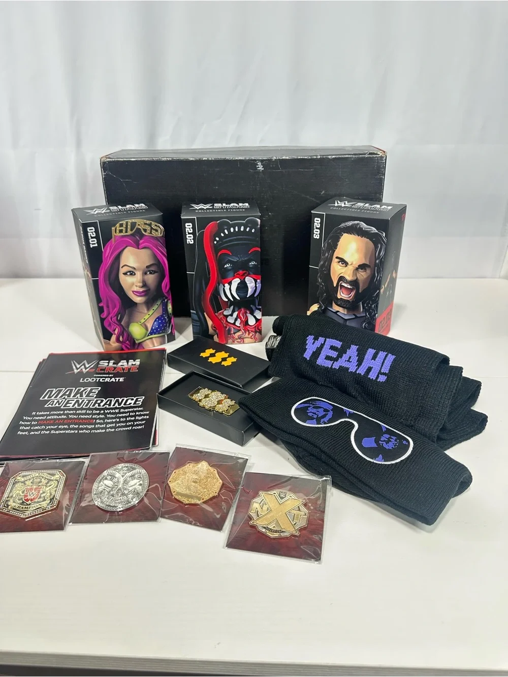 #414 Loot Crate WWE Slam Crate Wrestling Collectible Box - Black